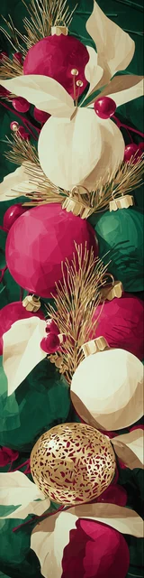 Free printable Christmas bookmarks of plain Christmas ornaments